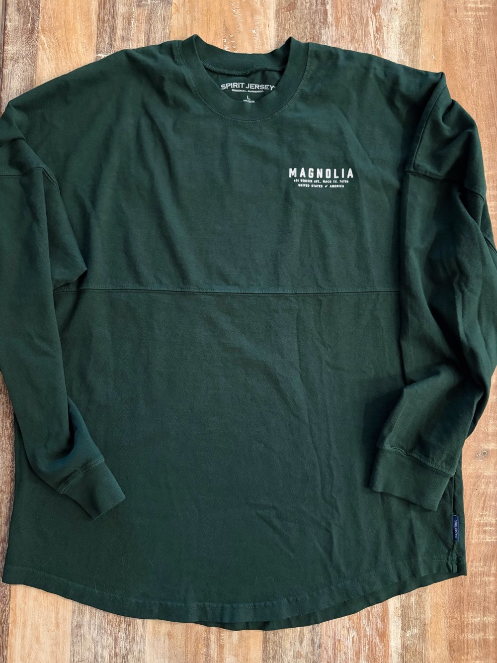 Magnolia Green Spirit Jersey Size Large 100% Cotton Waco Texas Joanna Gaines